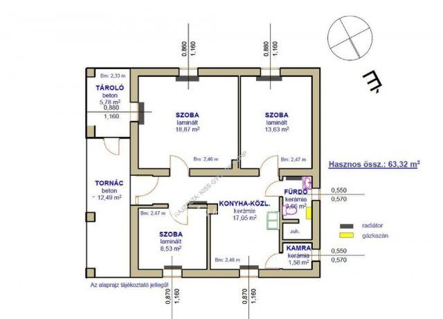 Eladó családi ház, Tiszafüreden 35 M Ft, 2+1 szobás