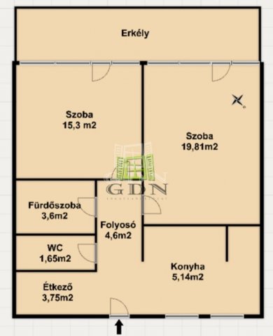 Eladó téglalakás, Budapesten, XX. kerületben 74 M Ft, 2+1 szobás