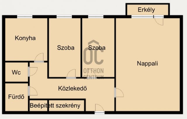 Eladó panellakás, Debrecenben 60.9 M Ft, 3 szobás