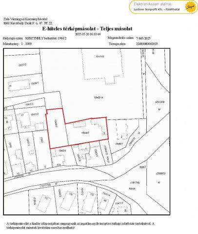 Eladó telek, Keszthelyen 69 M Ft / költözzbe.hu