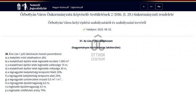 Eladó telek, Őrbottyánban 47 M Ft / költözzbe.hu