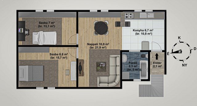 Eladó téglalakás, Budapesten, XV. kerületben, Palánk utcában