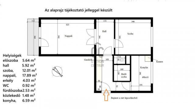 Eladó panellakás, Budapesten, XIX. kerületben 68 M Ft, 2 szobás