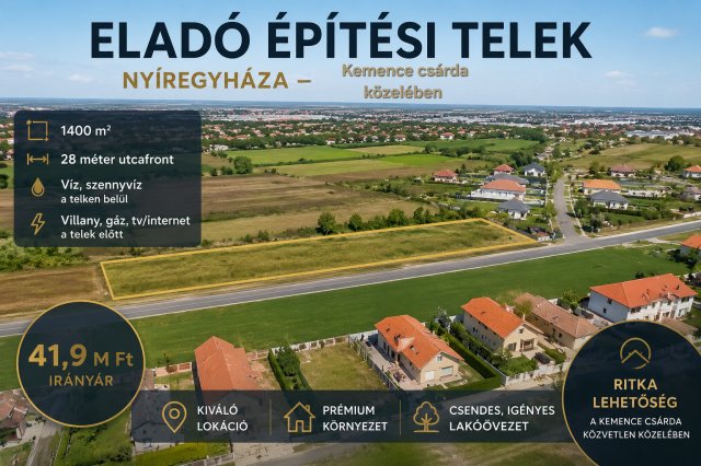 Eladó telek, Nyíregyházán 41.99 M Ft / költözzbe.hu