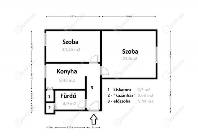 Eladó téglalakás, Miskolcon 28.49 M Ft, 2 szobás