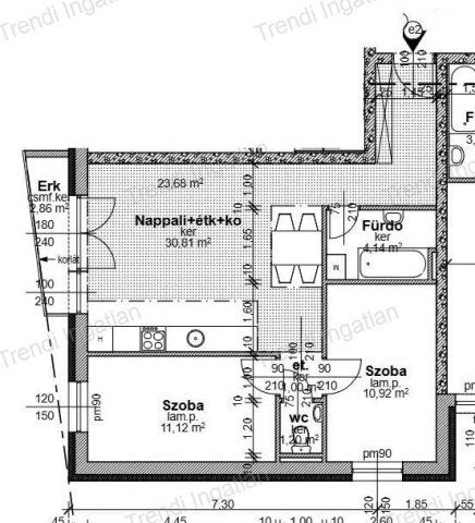 Eladó téglalakás, Győrött 57.99 M Ft, 3 szobás