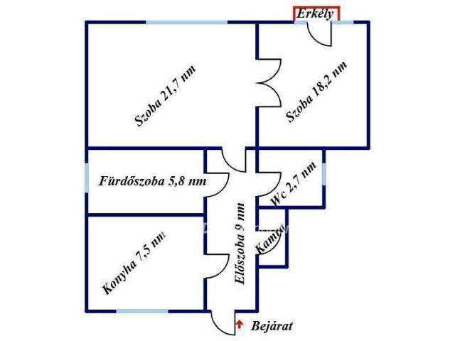 Eladó téglalakás, Budapesten, XIV. kerületben 85 M Ft, 2 szobás