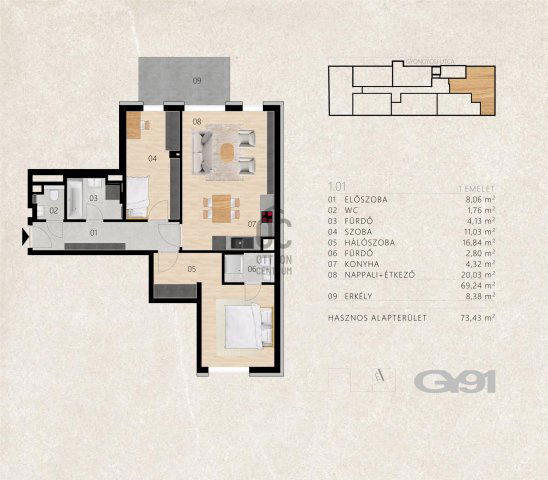 Eladó téglalakás, Budapesten, XIII. kerületben 116.7 M Ft