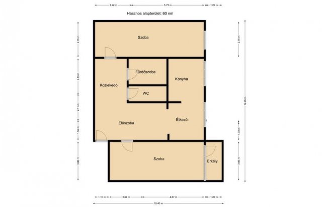 Eladó panellakás, Komáromban 51 M Ft, 2 szobás