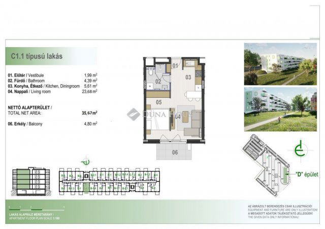 Eladó téglalakás, Debrecenben 53.298 M Ft, 1 szobás