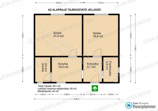Eladó családi ház, Békéscsabán 15.5 M Ft, 2 szobás