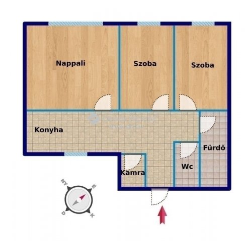 Eladó téglalakás, Kecskeméten 44.8 M Ft, 3 szobás