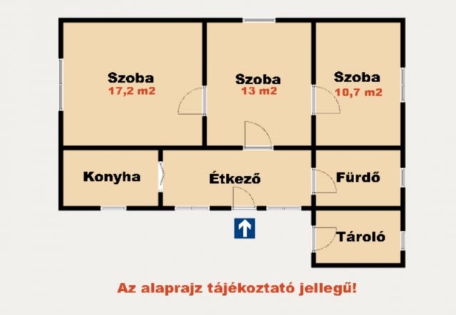 Eladó családi ház, Tompán 9.5 M Ft, 3 szobás