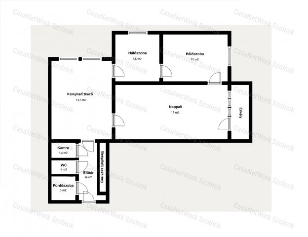 Eladó panellakás, Szolnokon 37.99 M Ft, 1+2 szobás