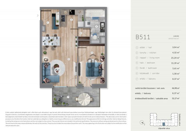 Eladó téglalakás, Budapesten, XIII. kerületben 93.99 M Ft