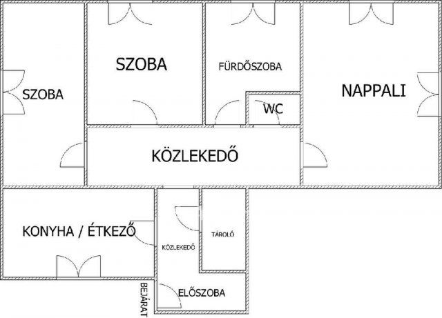 Eladó téglalakás, Füzesabonyban 55 M Ft, 3 szobás