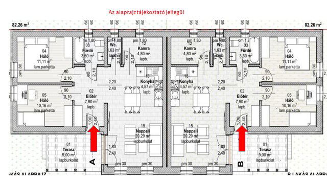 Eladó téglalakás, Dömsödön 50.9 M Ft, 3 szobás