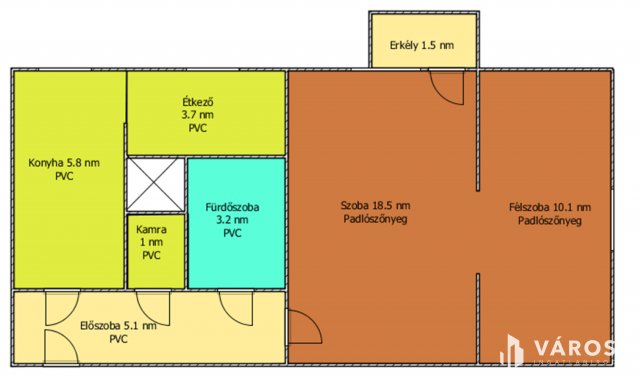 Eladó téglalakás, Salgótarjánban 17.9 M Ft, 2 szobás