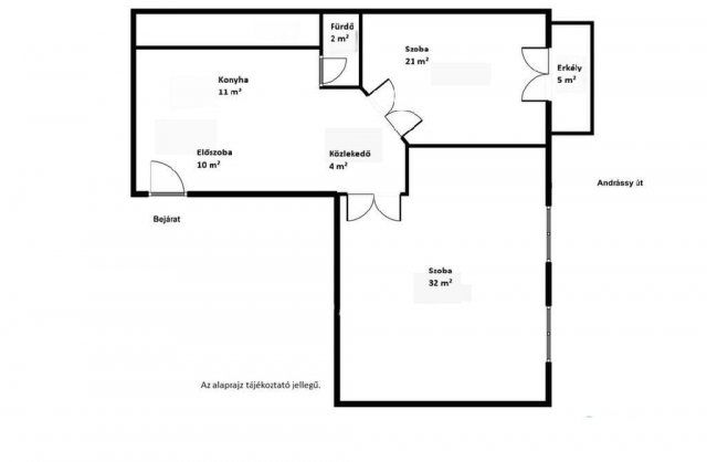 Eladó téglalakás, Budapesten, VI. kerületben 450 M Ft, 2 szobás