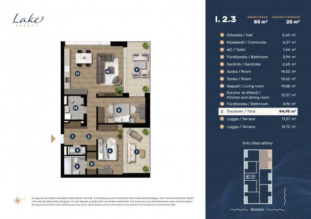 Eladó téglalakás, Keszthelyen, Entz Géza sétányon 133 M Ft