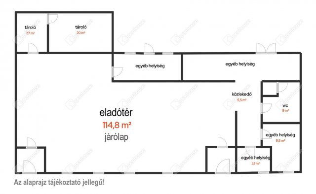 Eladó üzlethelyiség, Sátoraljaújhelyen 33.2 M Ft, 5 szobás