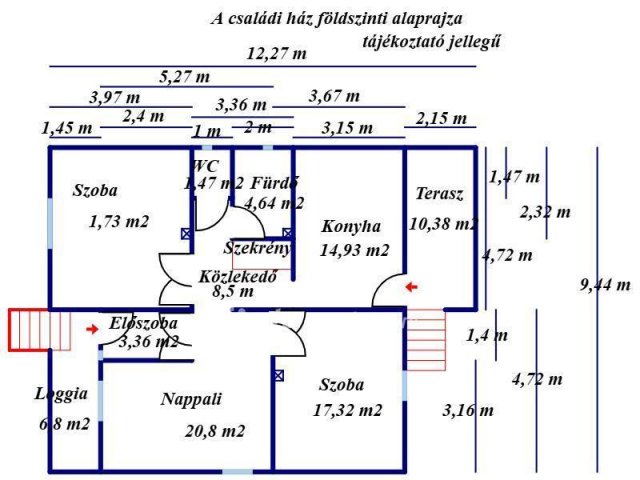 Eladó családi ház, Szolnokon 74.9 M Ft, 3 szobás