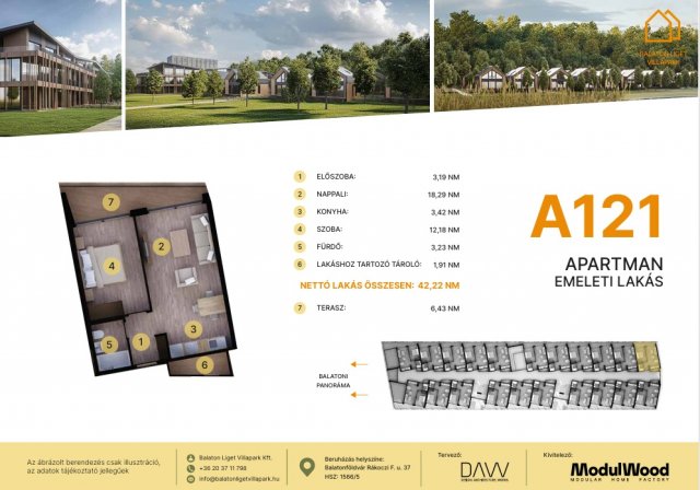 Eladó téglalakás, Balatonföldváron, Rákóczi Ferenc utcában