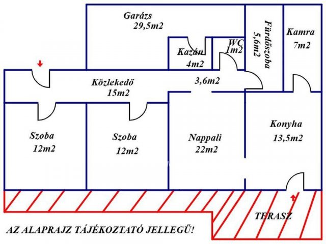 Eladó mezogazdasagi ingatlan, Sarkadon 60 M Ft, 3 szobás