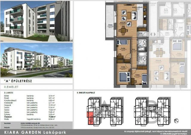 Eladó téglalakás, Szombathelyen, Károlyi Antal utcában 74.9 M Ft