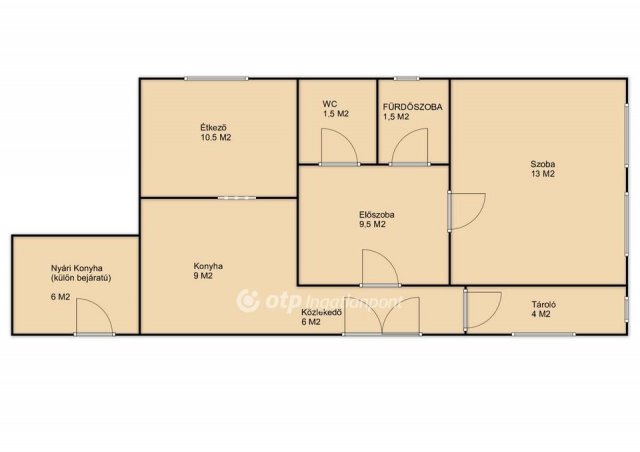 Eladó családi ház, Tiszanagyfalun 12.49 M Ft, 2 szobás