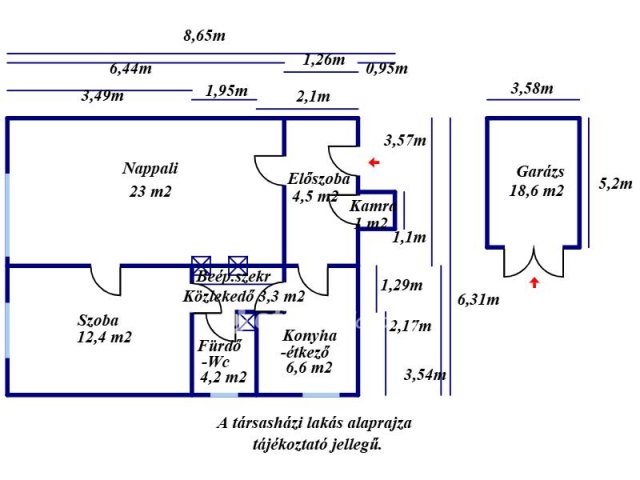 Eladó téglalakás, Kecskeméten 43 M Ft, 2 szobás