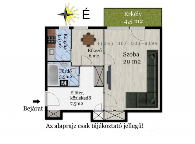 Eladó téglalakás, Debrecenben, Egyetem sugárúton 49.9 M Ft