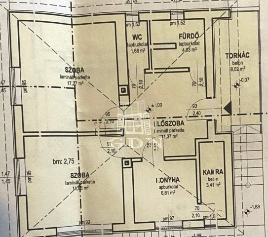 Eladó családi ház, Csömörön 89.9 M Ft, 2 szobás