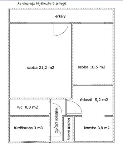 Eladó téglalakás, Tapolcán 34.9 M Ft, 1+1 szobás