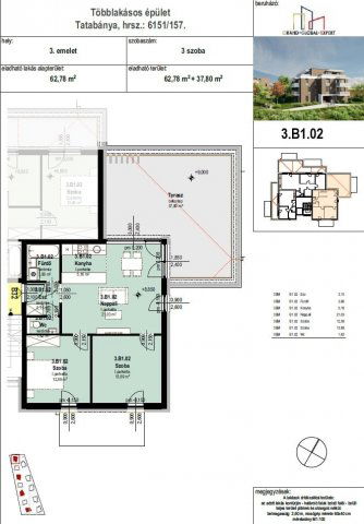 Eladó téglalakás, Tatabányán, Petőfi Sándor utcában