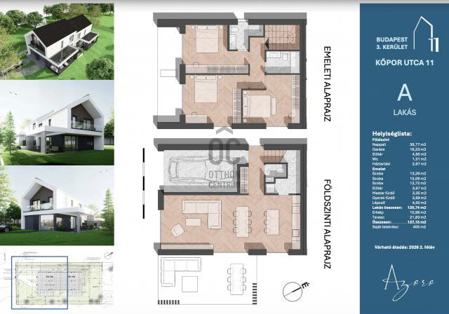 Eladó ikerház, Budapesten, III. kerületben 213 M Ft, 4 szobás