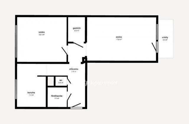 Eladó panellakás, Tiszaújvárosban 40.9 M Ft, 2 szobás
