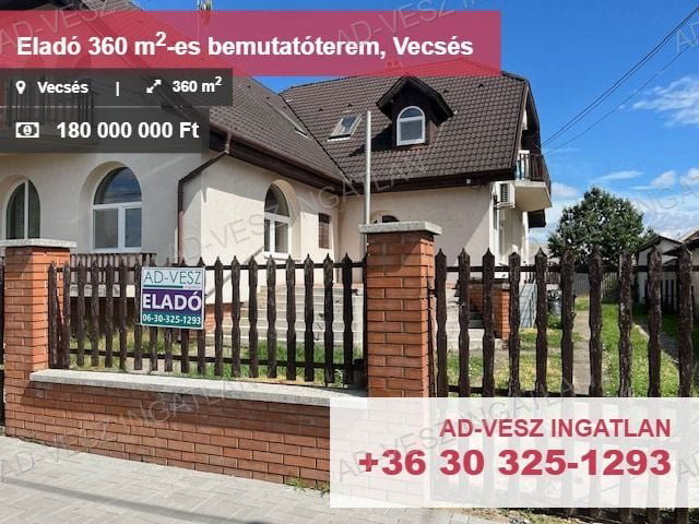 Eladó üzlethelyiség, Vecsésen 180 M Ft, 9 szobás