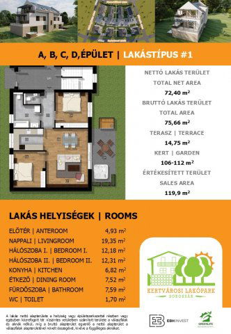 Eladó téglalakás, Budapesten, XXIII. kerületben 114.9 M Ft