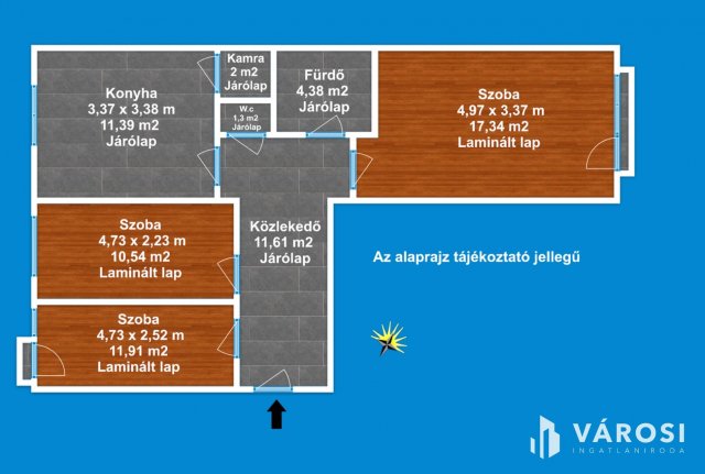 Eladó téglalakás, Szegeden 79.9 M Ft, 3 szobás