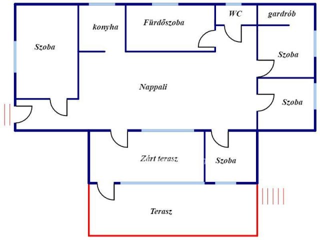 Eladó nyaraló, Makón 86 M Ft, 7 szobás / költözzbe.hu