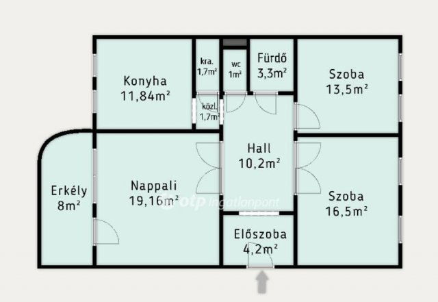 Eladó panellakás, Budapesten, IV. kerületben 79.9 M Ft, 3 szobás