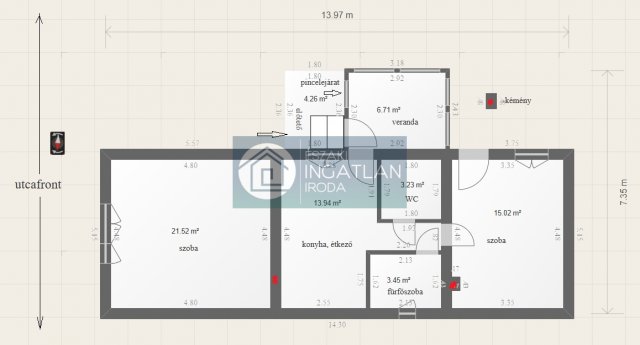 Eladó családi ház, Dédestapolcsányban 14.9 M Ft, 2 szobás