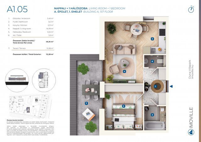 Eladó téglalakás, Mosonmagyaróváron 48.116 M Ft, 2 szobás