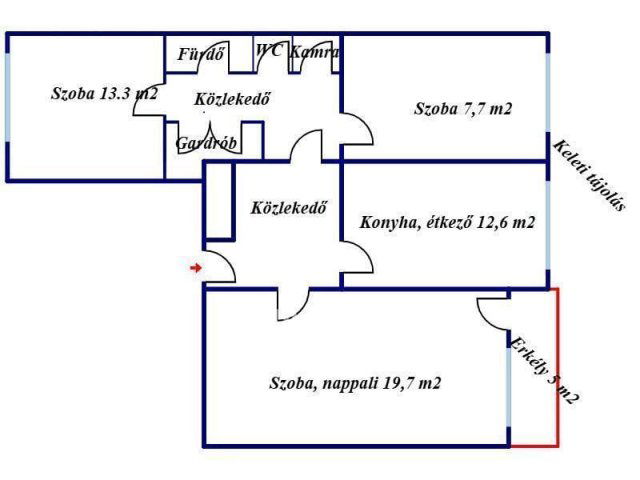 Eladó téglalakás, Nyíregyházán 69.9 M Ft, 2+1 szobás