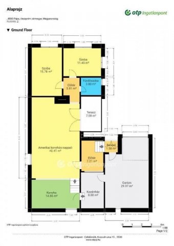 Eladó családi ház, Pápán 119 M Ft, 3+1 szobás