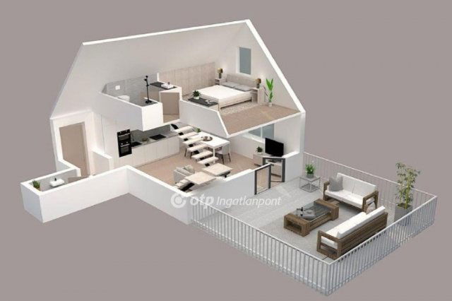 Eladó téglalakás, Nagykanizsán 54.5 M Ft, 1+1 szobás