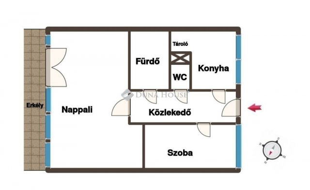 Eladó téglalakás, Budapesten, XIX. kerületben 51.5 M Ft