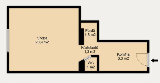 Eladó téglalakás, Budapesten, VII. kerületben 43.9 M Ft