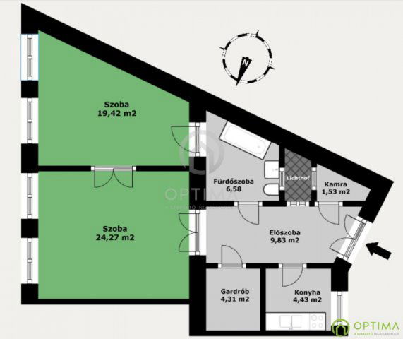 Eladó téglalakás, VII. kerületben, Rottenbiller utcában